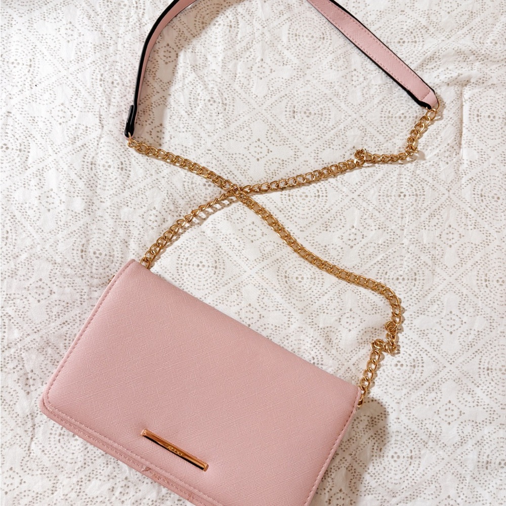 Aldo Baby Pink Crossbody Purse Chain Strap